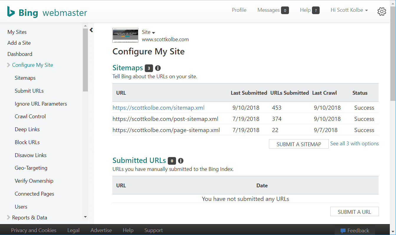 Bing screengrab for the search tools story