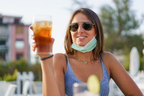 Social distance drinker for coronavirus post
